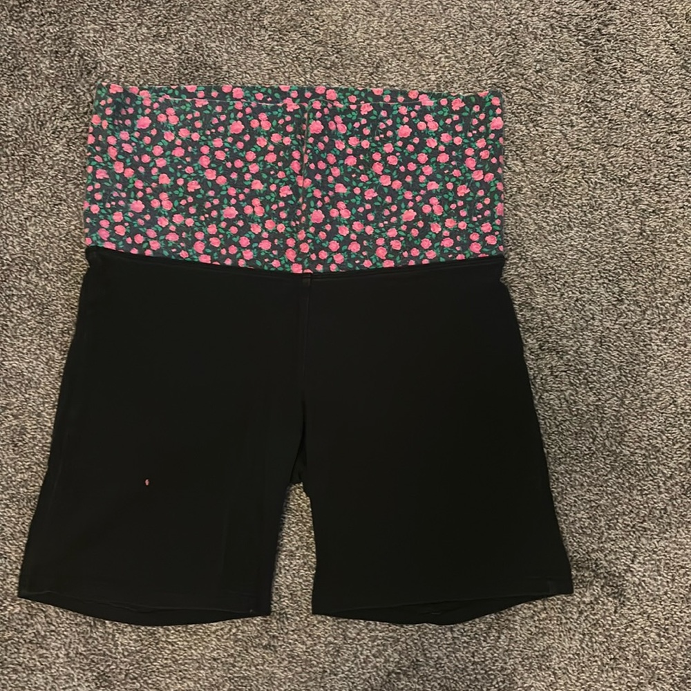 VS PINK biker shorts with fold over waist band